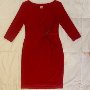 Anne Klein Red Dress Size 8